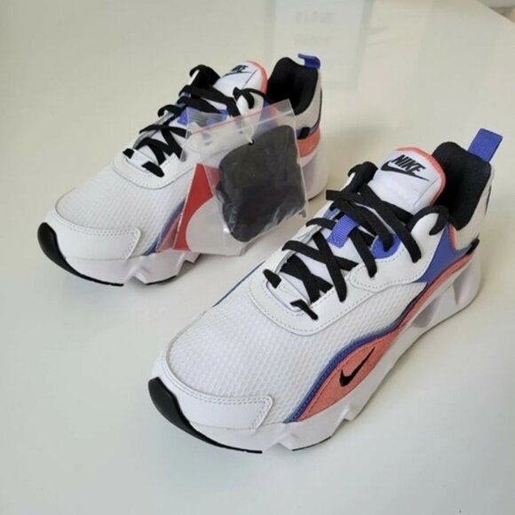 SIZE 7 WOMEN'S NIKE RYZ CU4874-104 WHITE / PINK SNEAKERS - Picture 3 of 7